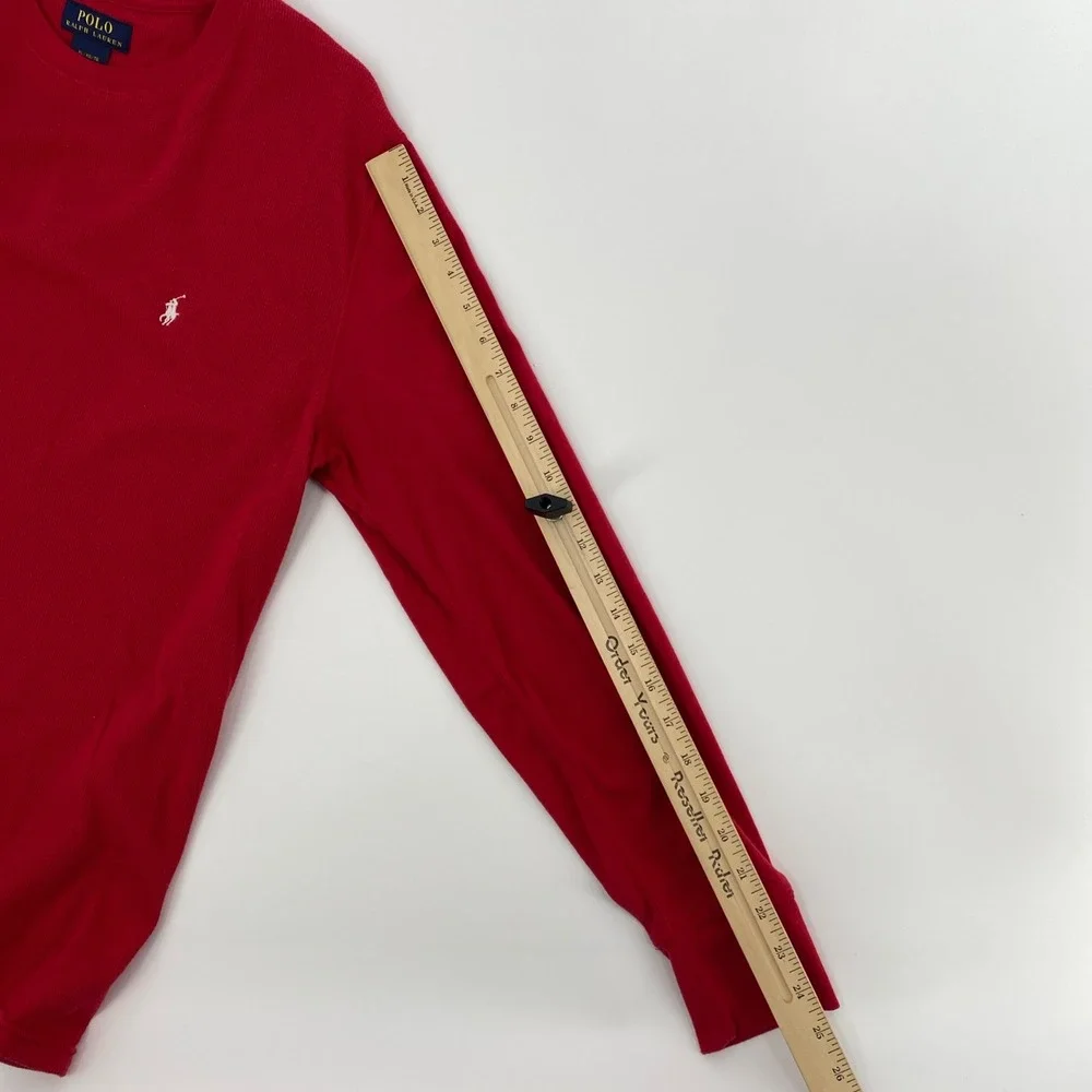 Polo Ralph Lauren Thermal Shirt Mens Extra Large Red Waffle Knit Outdoors Casual